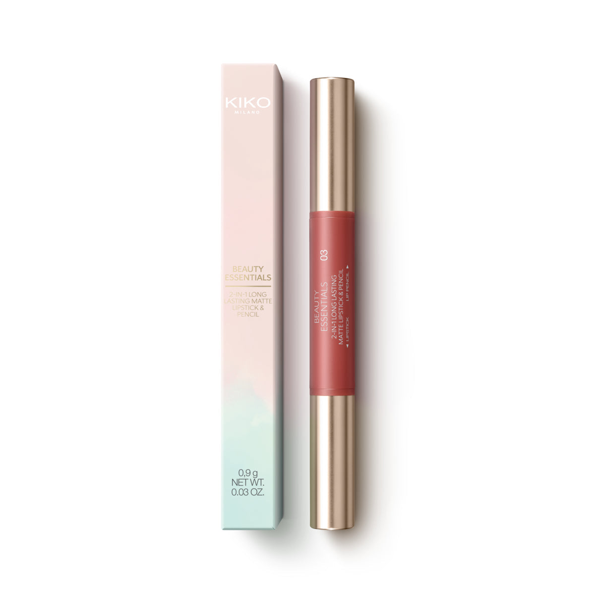 Beauty Essentials 2-In-1 Long Lasting Matte Lipstick & Pencil